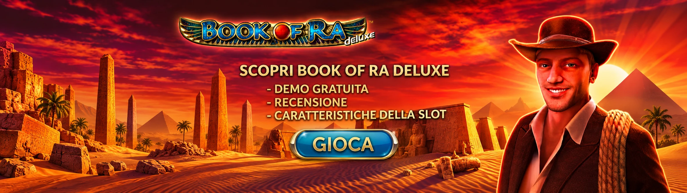 Book of Ra Deluxe: demo gratuita, recensione e caratteristiche della slot