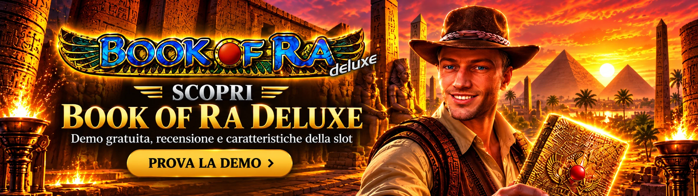 Book of Ra Deluxe: demo gratuita, recensione e caratteristiche della slot